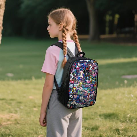 Tokidoki Backpack Set with Lunch Bag Pencil Case Series-Midnight Metropolis