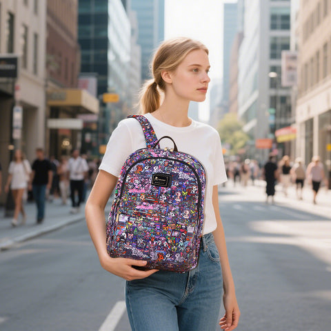 Tokidoki Backpack with Unicorno Keychain Series-Midnight Metropolis