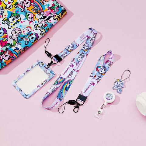 Tokidoki Lanyards for Id Badges with Retractable Reel Clip-H
