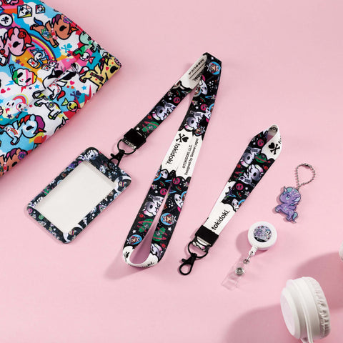 Tokidoki Lanyards for Id Badges with Retractable Reel Clip-I
